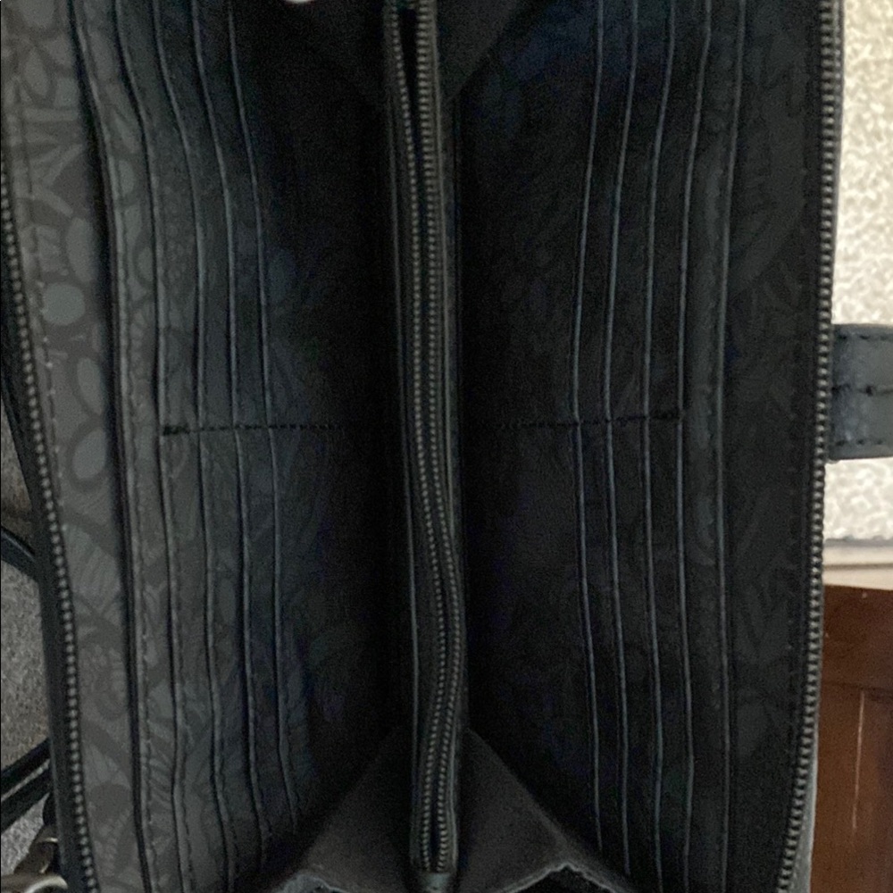 Sakroots Black Crossbody Bag with Embossed Floral Design - Picture 3 of 4